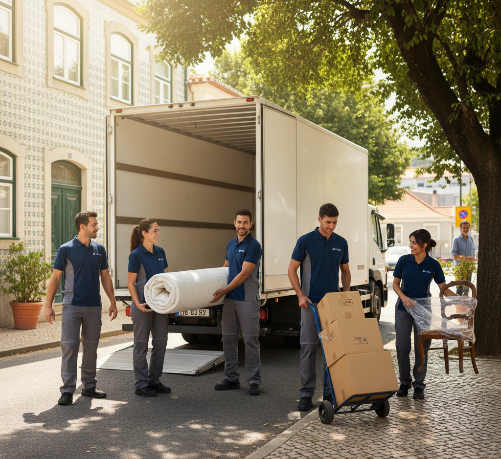 Equipa a realizar uma mudança particular